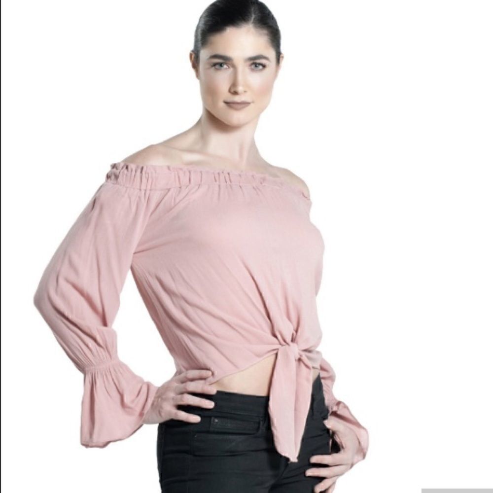 Cotton Candy LA Topanga Top in Blush Large NWT